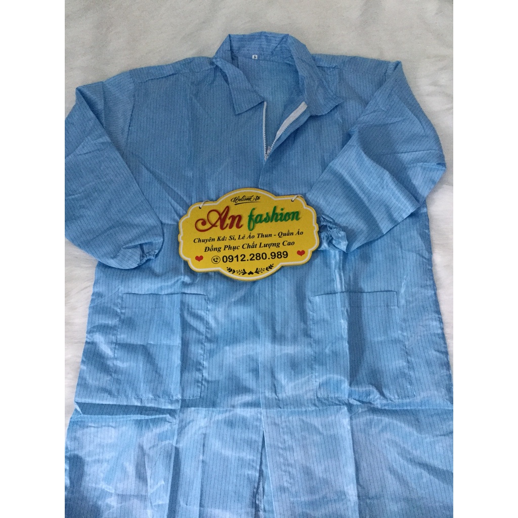 BỘ PHÒNG SẠCH (QUẦN + ÁO BLOUSE DÂY KÉO)_HÌNH CHỤP THẬT