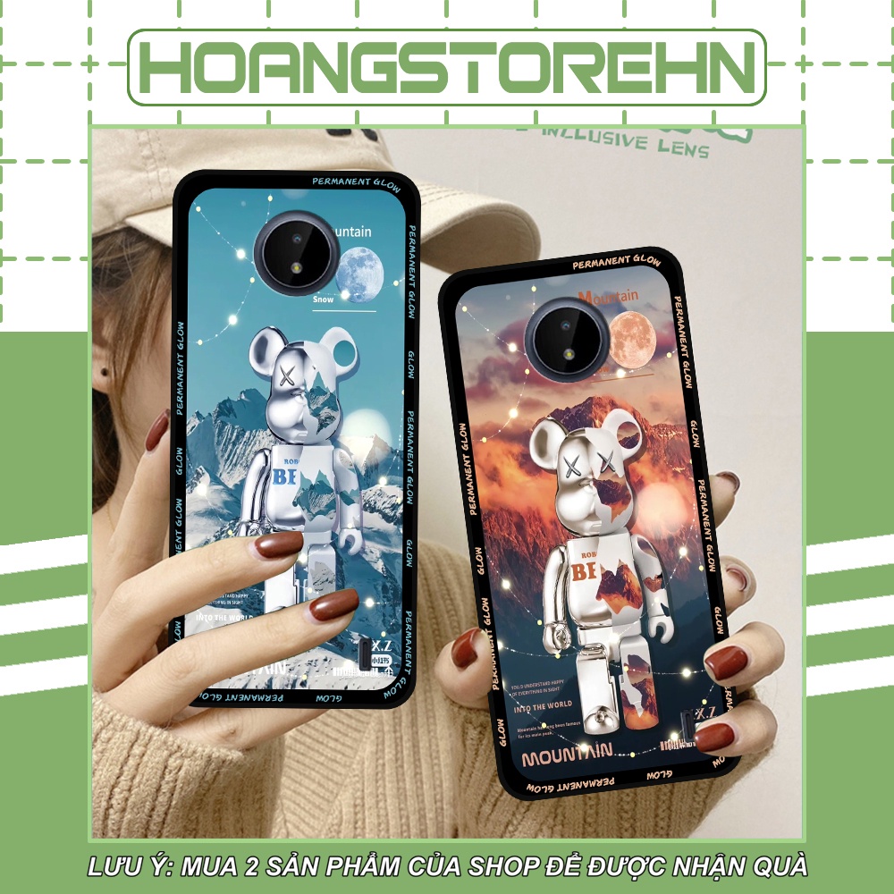 Ốp Nokia 3.4 / G10 / C20 / C30 in hình họa tiết Mountain, Be@rbrick dễ thương (T13 - T18)