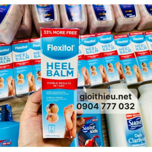 [Hàng Mỹ] Kem hỗ trợ giảm Nứt gót chân Flexitol Heel Balm tuýp 56g