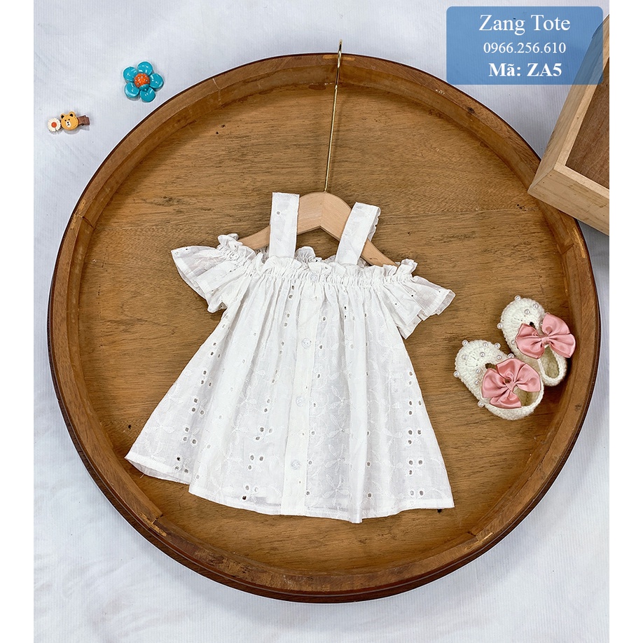 ZA5 - Áo trễ vai ren trắng diện hè cho bé gái chất boil Hàn cao cấp cực xinh đáng yêu - Zang Tote