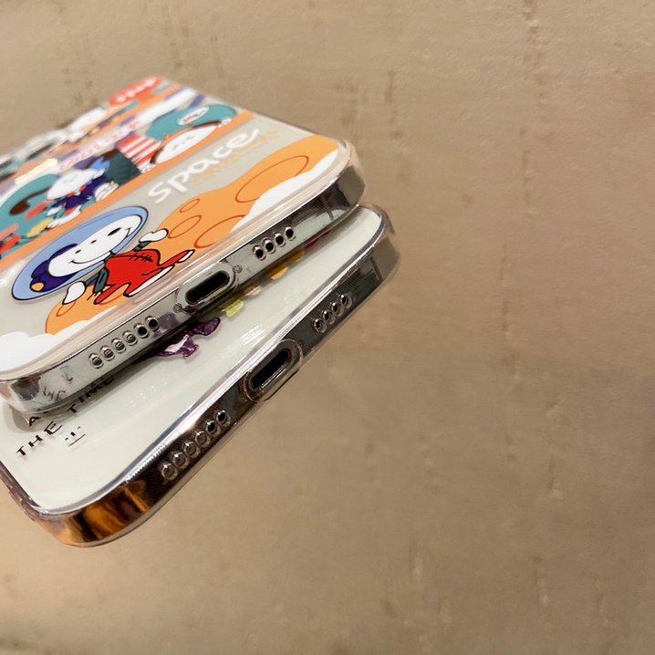Huawei Y7A Y8P Y9 Prime 2019 Y9S Nova 7 7i 5T 3 3i 3e 4e SE P40 P30 P20 Pro Lite Honor 8X Cute Cartoon Snoopy Crayon Shin-chan Clear Straight Edge Fine Hole Tpu Soft Phone Case HLJ 11
