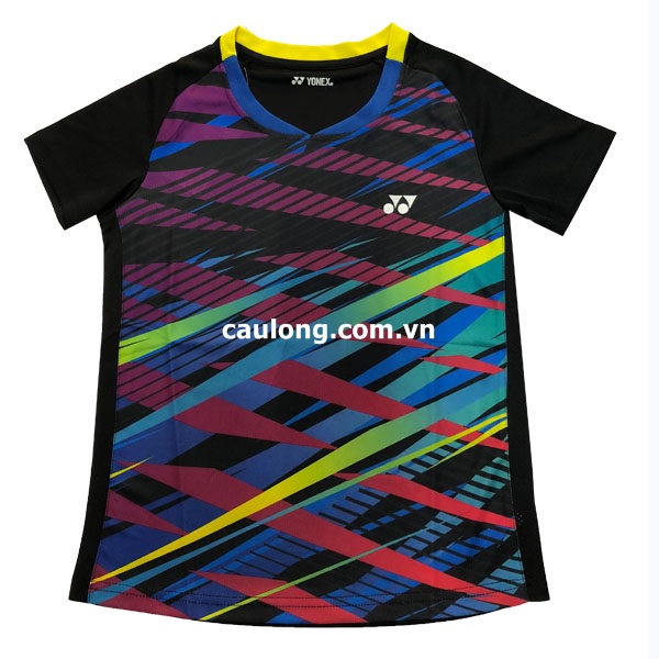 Áo Cầu Lông Nam Nữ Cổ Tròn Yonex 2002 Màu Đen
