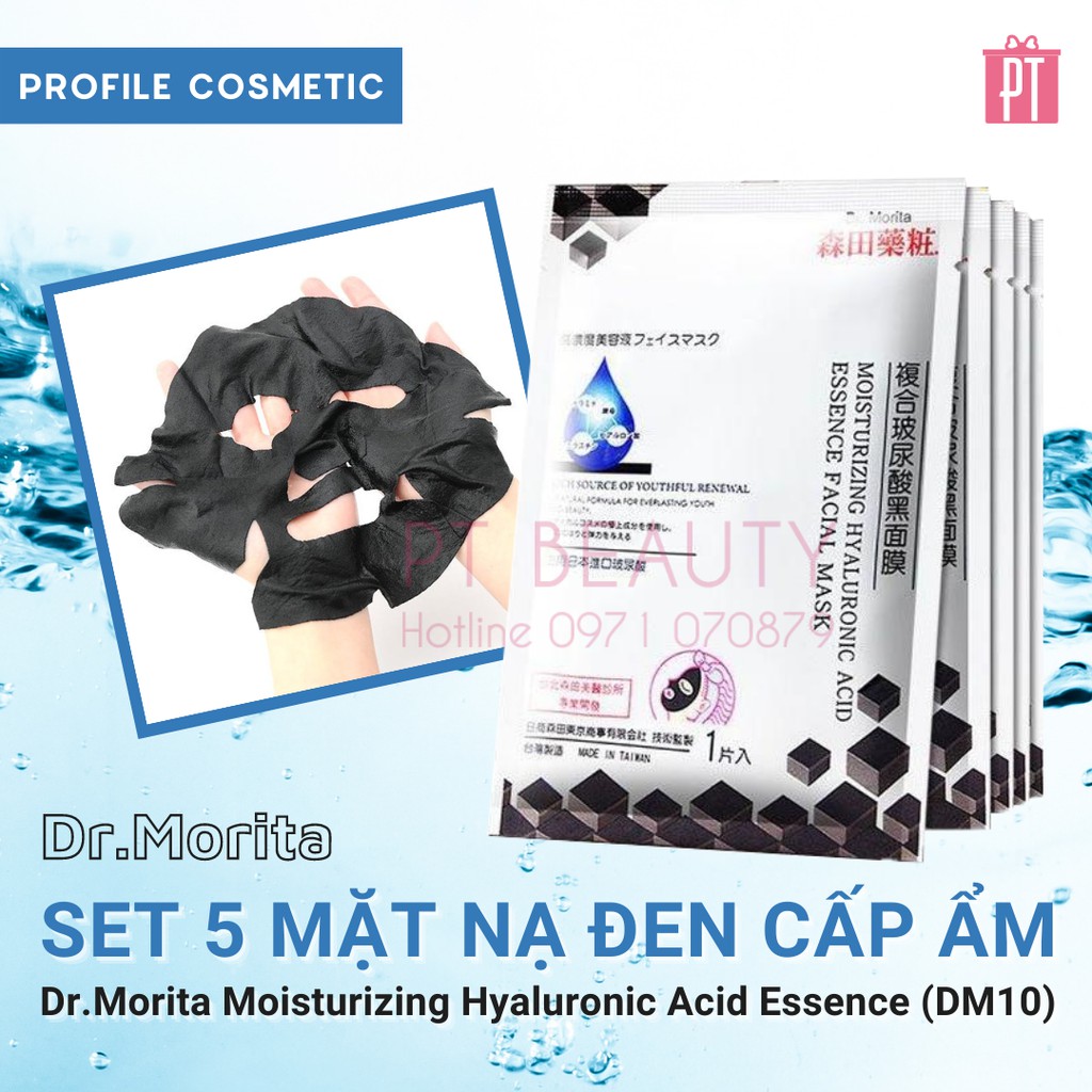 [Date T5-10/2022] DM10 - Set 5 Miếng Mặt Nạ Dưỡng Ẩm Dr.Morita Moisturizing Hyaluronic Acid Essence