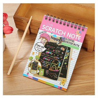 [COMBO 3 CÁI] Sổ Ma Thuật - Sổ Scratch Note Cầu Vồng (10*14.5cm)