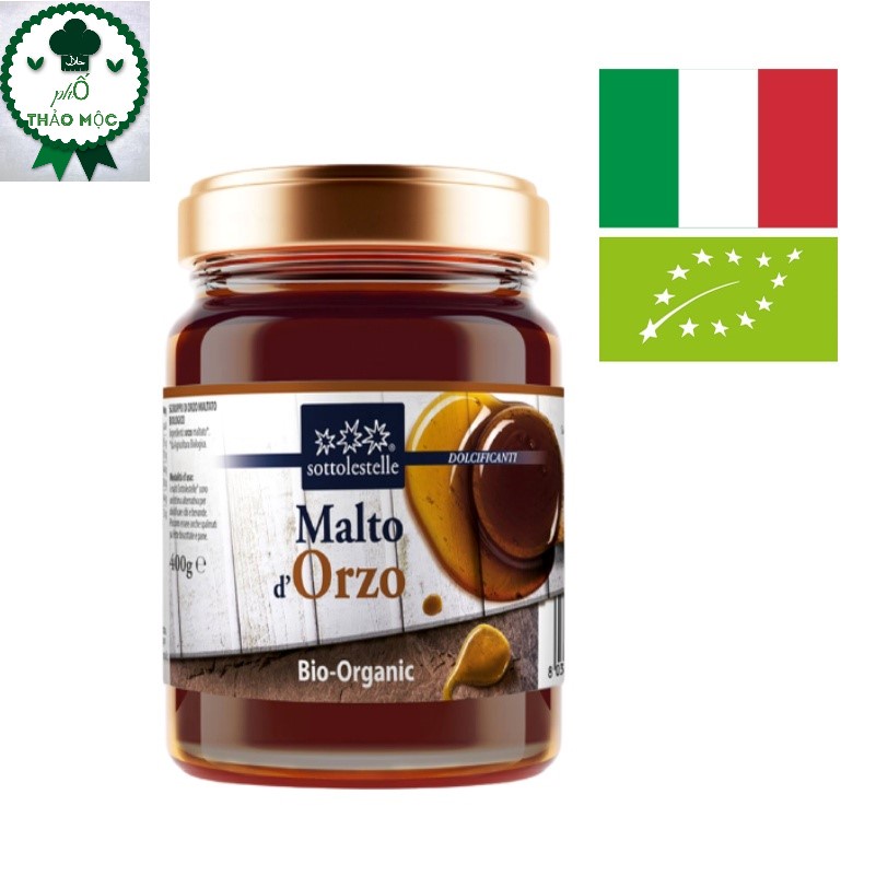 Mạch nha lúa mạch hữu cơ 400g Sottolestelle Organic Malt Barley Syrup