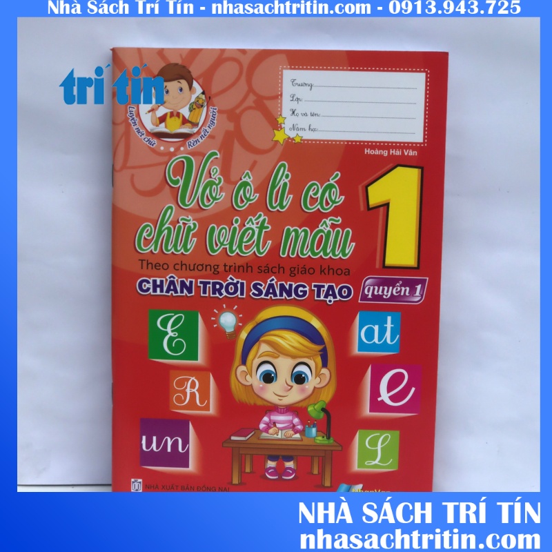 Vở oly có chữ viết mẫu lớp 1 theo chân trởi sáng tạo [TRÍ TÍN]