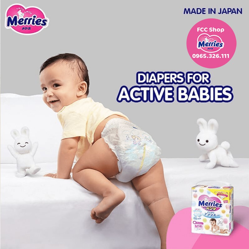 Bỉm Merries dán Newborn (NB90 + 6) cộng miếng (90 + 6 miếng cho bé <5kg hoặc từ 0-2 tháng tuổi)