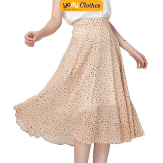 [Mã WABRM50 giảm 15% đơn 99k] Chân váy midi suông xòe nhẹ YODY chất voan bồng bềnh, nhẹ nhàng CVN4236