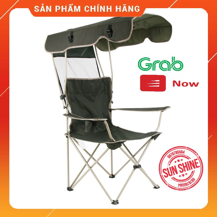 Ghế câu cá thư giãn[FREE SHIP]dã ngoại ngoài trời có mái che cao cấp ,xách tay nhỏ gọn vải dù khung thép tĩnh điện