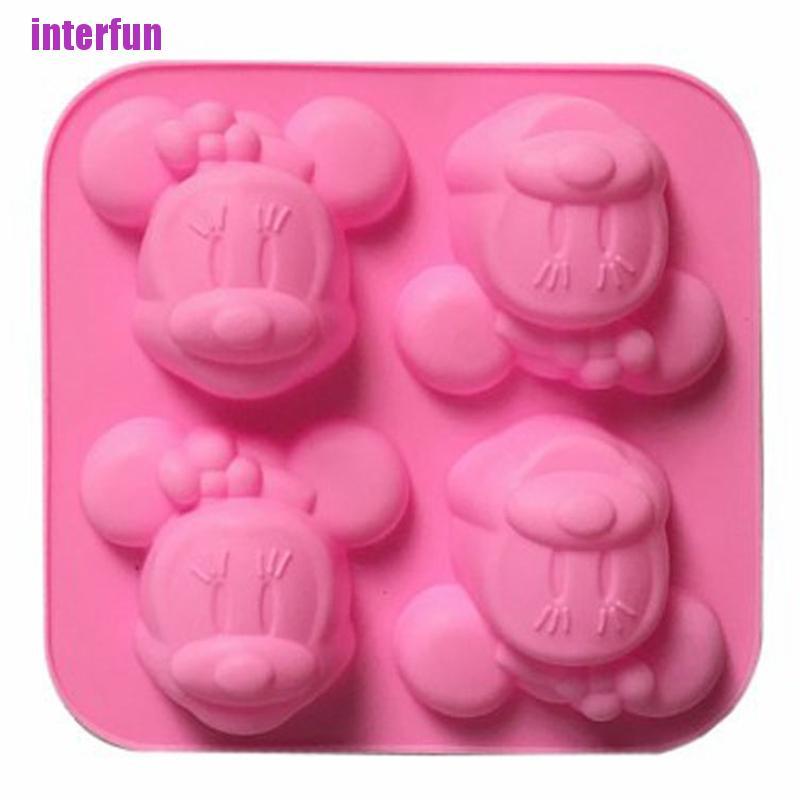 Khuôn Nướng Bánh Hình Chuột Minnie Bằng Silicone