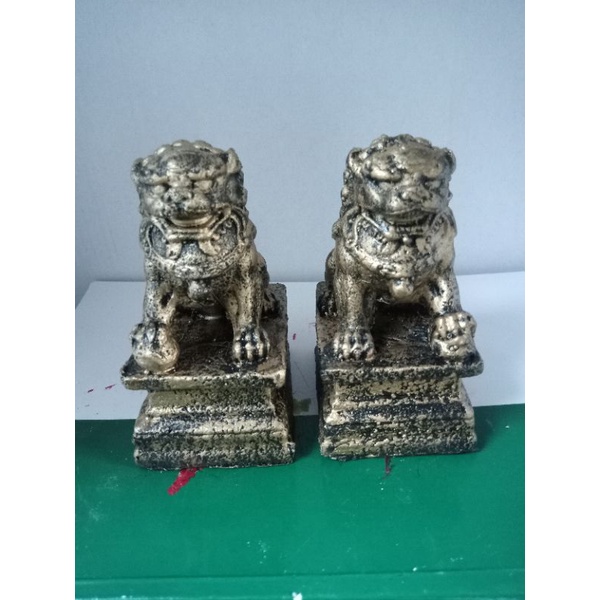 Tượng kỳ lân. cặp sư tử đá mini. tượng lân. tượng nghê. trang trí tiểu cảnh bể cá.phòng làm việc.trang trí kệ, phòng trà