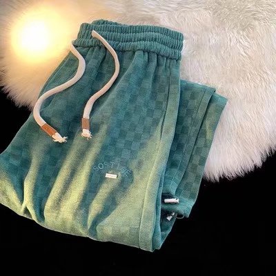 Quần Dài Thể Thao Ống Rộng Thời Trang Hàn Quốc Dành Cho Nam bigsize bông unisex Quần Thể Thao Nam Dài Sọc Ca Rô Thời
