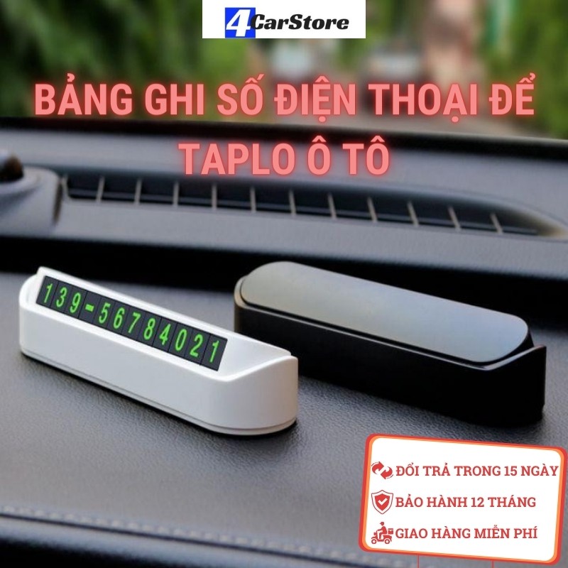 Bảng số điện thoại gắn taplo ô tô | Số gắn bằng nam châm có dạ quang, sử dụng khi đỗ xe ô tô