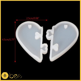 Cặp Khuôn Silicon 2 nửa Trái Tim