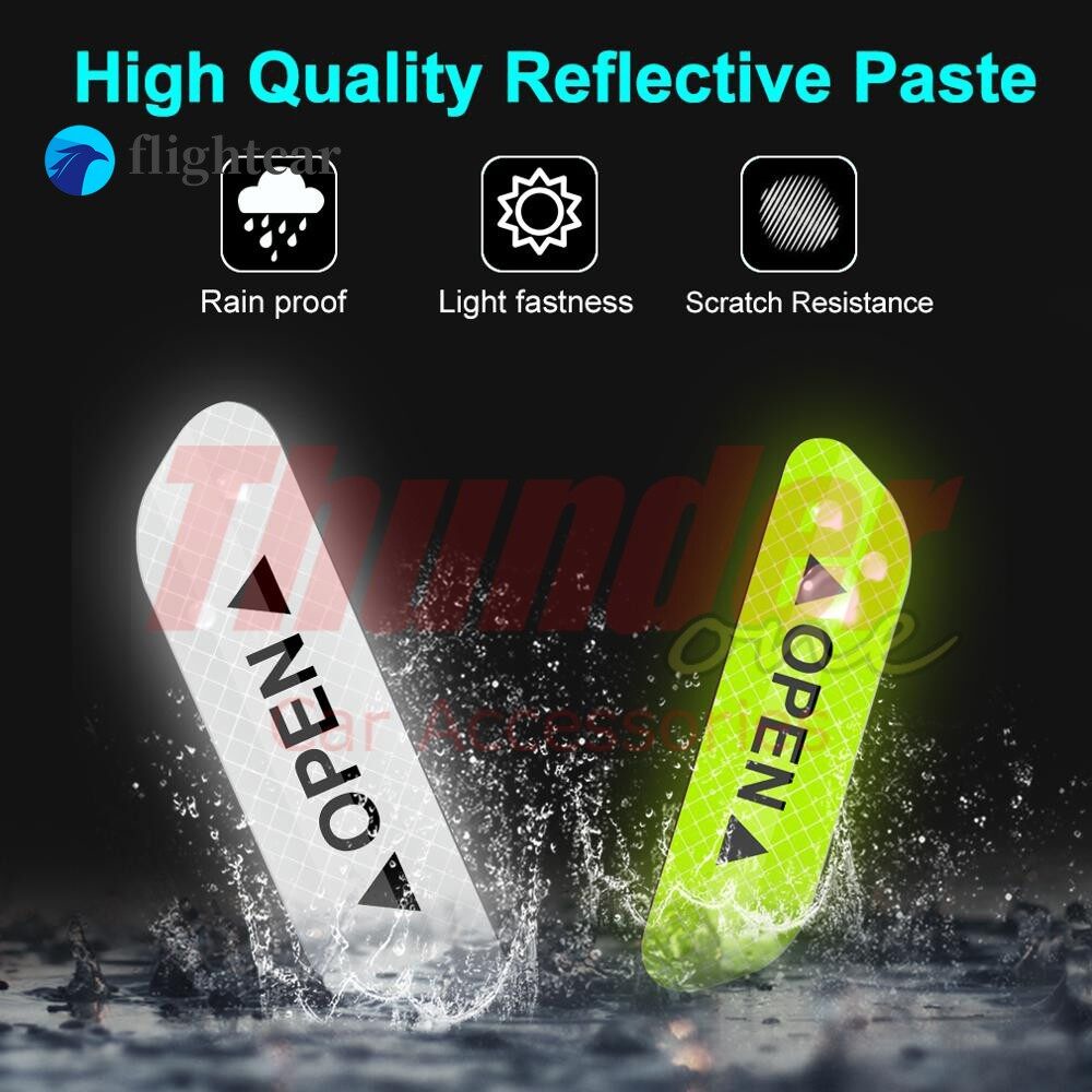 Bộ 4 Đề Can Phản Quang Cảnh Báo Mở Cửa Xe Hơi Perodua Myvi Alza Viva Axia Bezza Kenari Proton Saga Persona Preve Exora Wira Waja