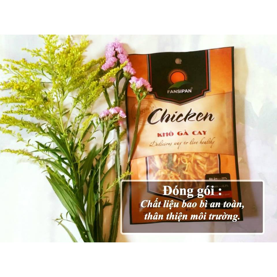 Khô Gà FANSIPAN hàng xuất khẩu gói 50g đảm bào vệ sinh an toàn thực phẩm