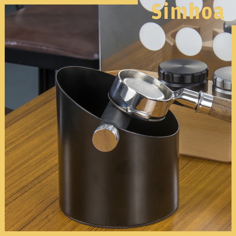 [SIMHOA] Black Espresso Coffee Knock Box Waste Bin Bucket for Home Office Barista