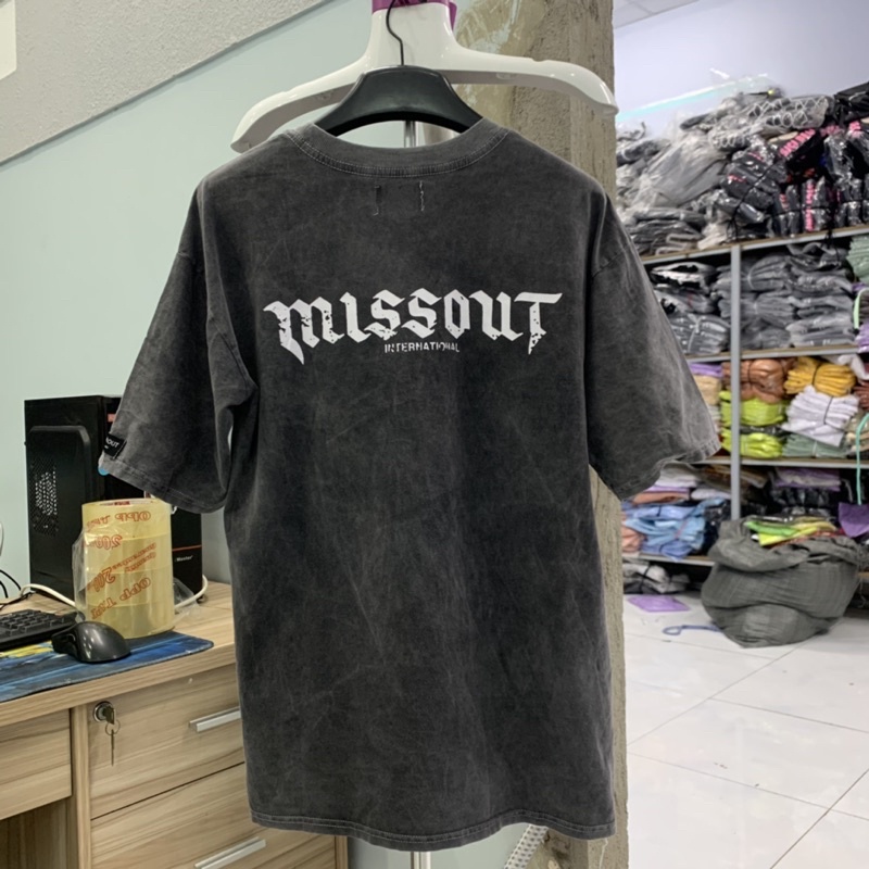 Áo thun unisex missout  MST Wash Xám Logo Mít áo thun tay lỡ nam nữ unisex Full tag Kun Shop | BigBuy360 - bigbuy360.vn