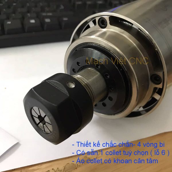 Động cơ Spindle tản nhiệt gió ,củ đục cnc- 2.2kw GDZ ER20 4 vòng bi