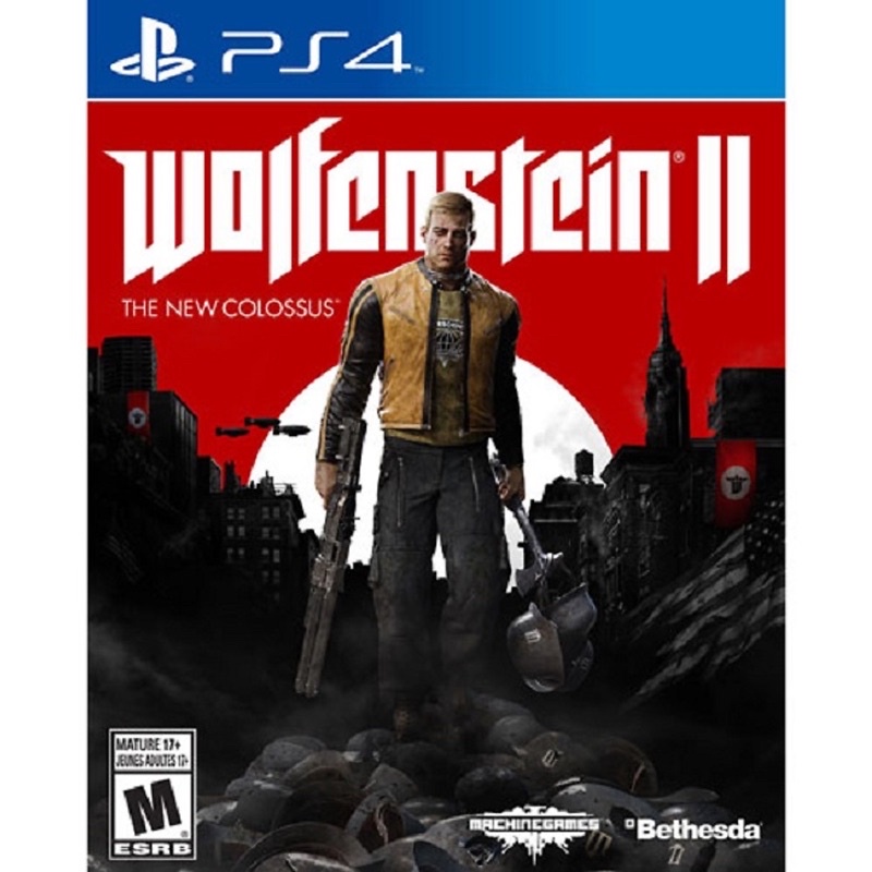 Đĩa Game PS4 : Wolfenstein 2 Likenew