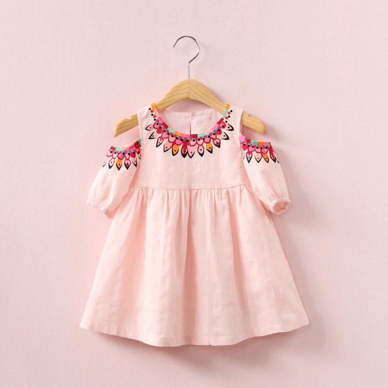 Đầm Cotton Tay Ngắn Thời Trang Xuân Hè 2020 Cho Bé Gái