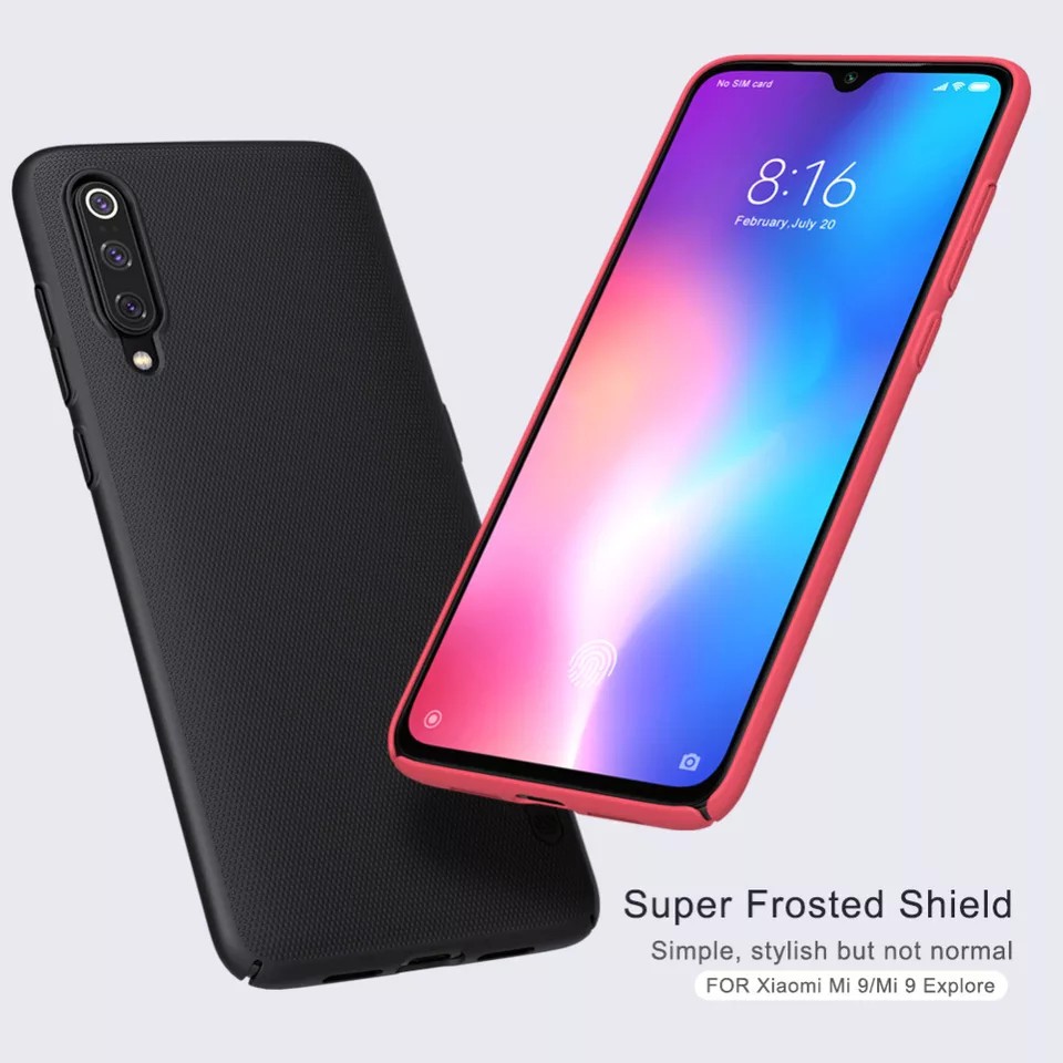 Ốp Lưng Nillkin PC Chống Vân Tay Xiaomi Redmi K40, K40 Pro, Poco F3, Poco F3 Pro, Mi 9, Mi 9 Explorer (tặng giá đỡ)