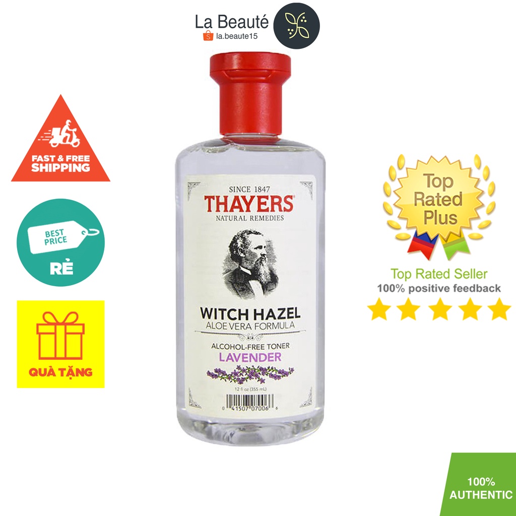 [Hàng Công Ty] Thayers Alcohol-Free Toner Lavender Witch Hazel - Nước Cân Bằng Da, Không Cồn [89ml/355ml]