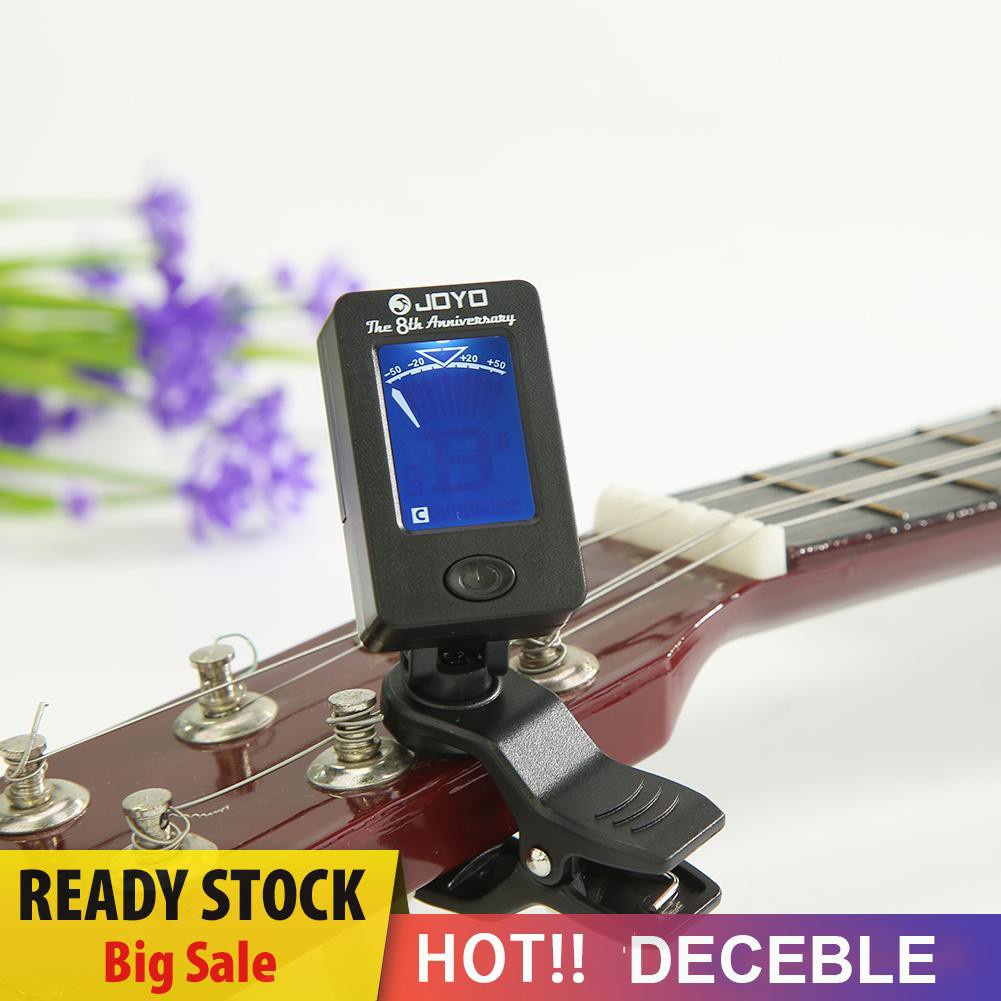 Deceble JOYO JT-01 Clip-on Guitar Tuner Violin Ukulele Chromatic Bass Accessories
