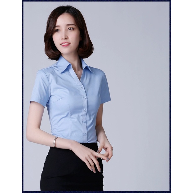 Áo sơ mi công sở tay ngắn hàng cao cấp form nhỏ