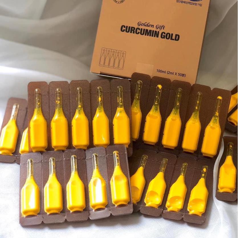 Nghệ Nano Curcumin Gold Hàn Quốc, Tinh Chất Nghệ Nano Hỗ Trợ Làm Đẹp Da Trắng Da,Tăng Cường Sức Đề Kháng,Tách Lẻ 50 Tép