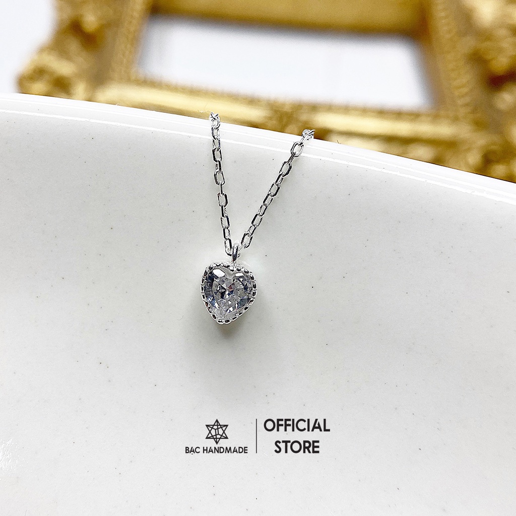 Dây chuyền Bạc Handmade.Vòng cổ trái tim đại dương bạc nguyên chất-Bạc Handmade