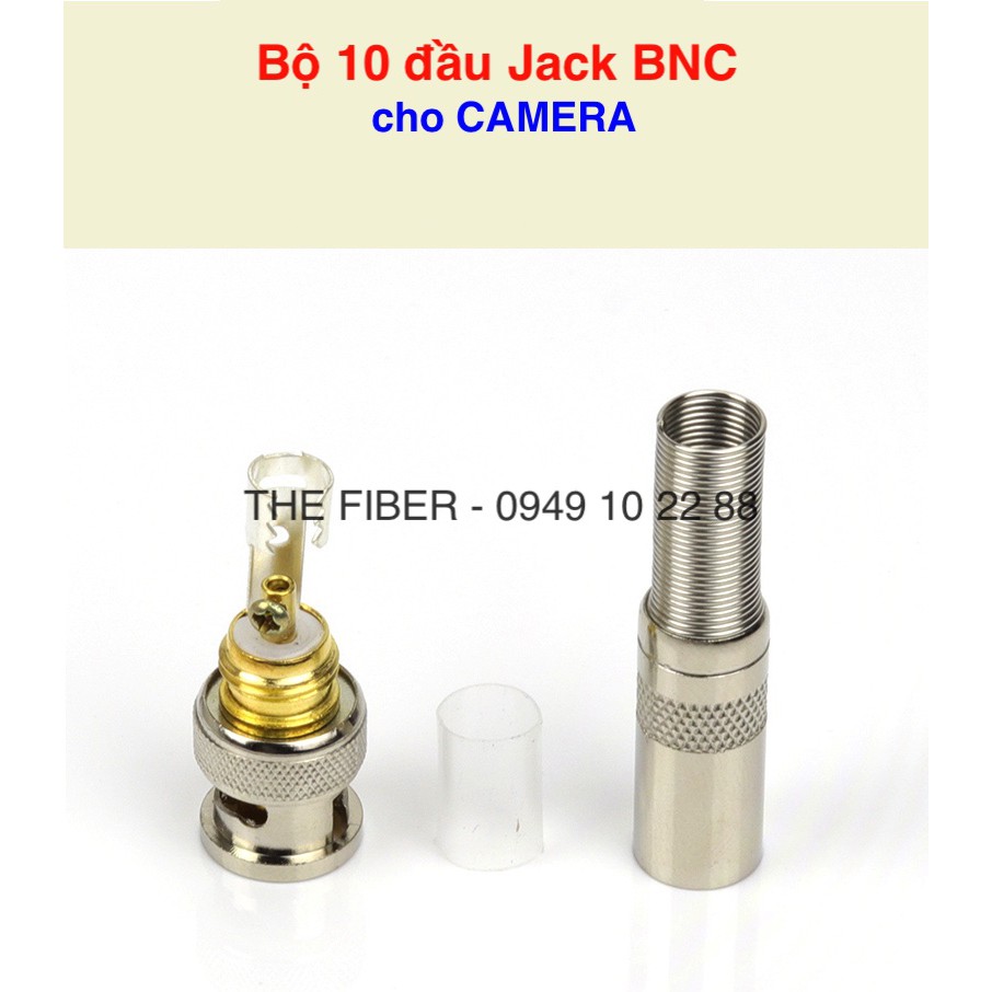 Bộ 10 đầu Jack BNC dạng lò xo dùng cho cáp đồng trục