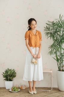 Áo cổ sen vuông
