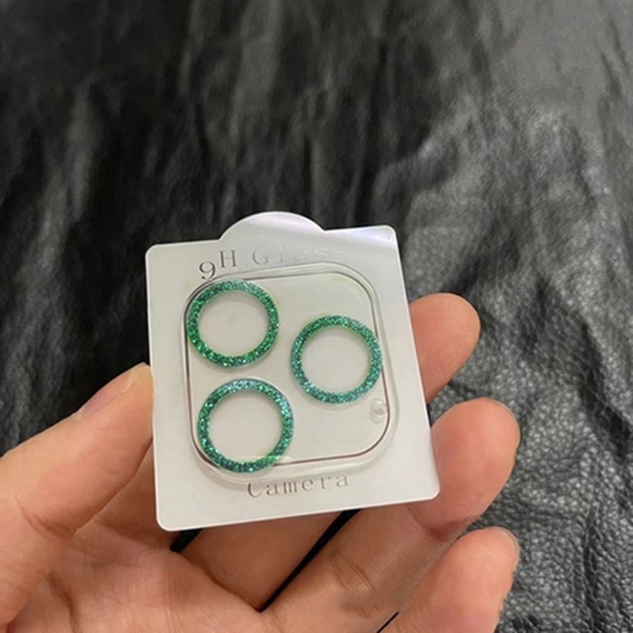 Kính cường lực bảo vệ ống kính đính đá thích hợp cho iPhone 13 13pro 13 pro max 11 11pro 11promax 12ProMax 12pro 3D