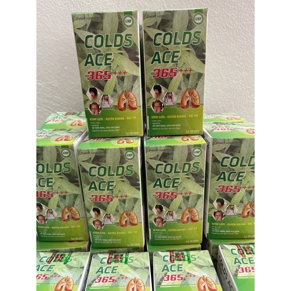 COLDS ACE 365 Xuyên Tâm Liên giúp giảm ho rát họng, hỗ trợ giảm hắt hơi sổ mũi do cảm lạnh