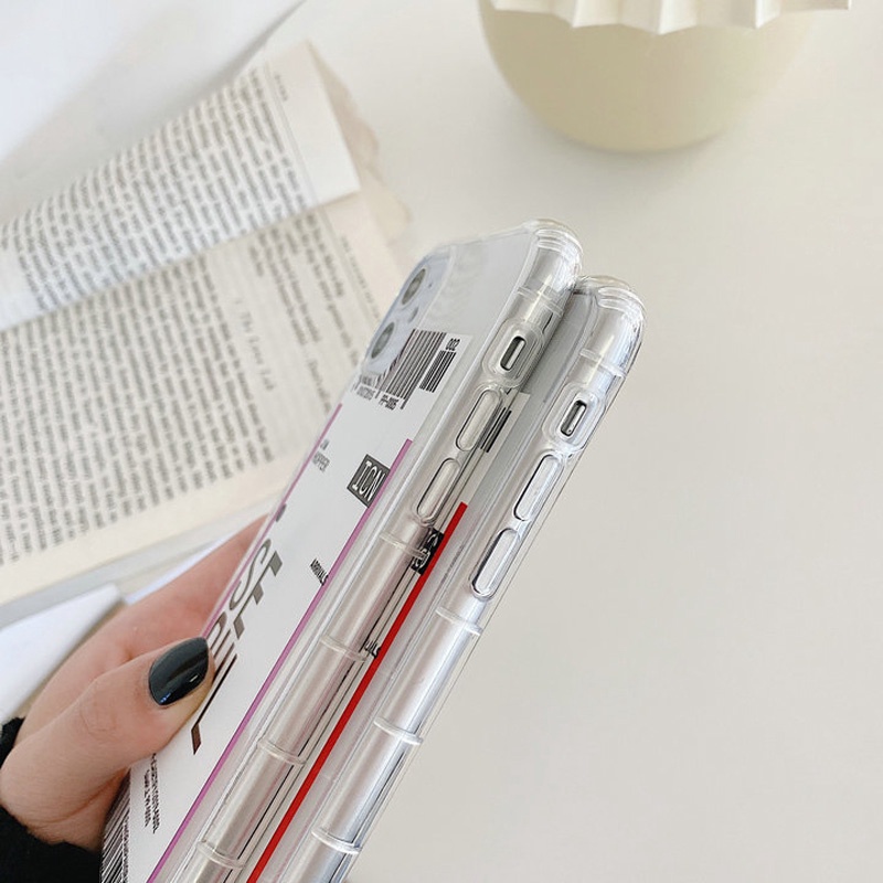 Ốp lưng iphone Ốp lưng iphoneỐp điện thoại TPU mềm trong hình thẻ máy bay SEOUL TOKYO MONTREAL thích hợp cho Iphone 11 Pro Max XR Xs Max 8 7 Plus