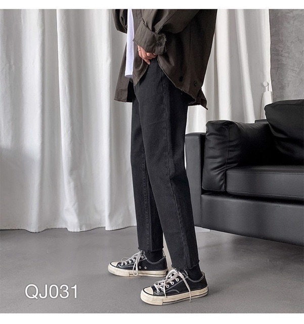QJ031 - QUẦN JEAN BAGGY NAM ĐEN XÃ LAI | BigBuy360 - bigbuy360.vn
