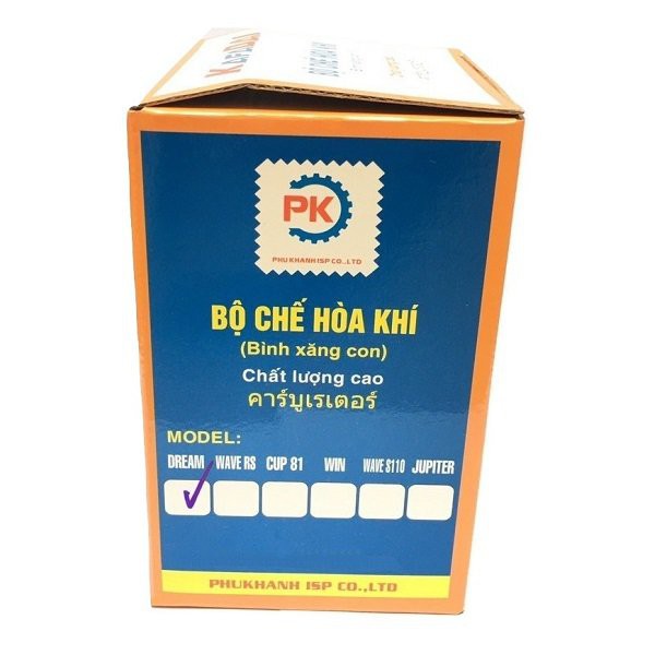 Bộ chế hòa khí xe máy Dream/Wave 100cc KAFAIDAI THAILAND (Bình xăng con)