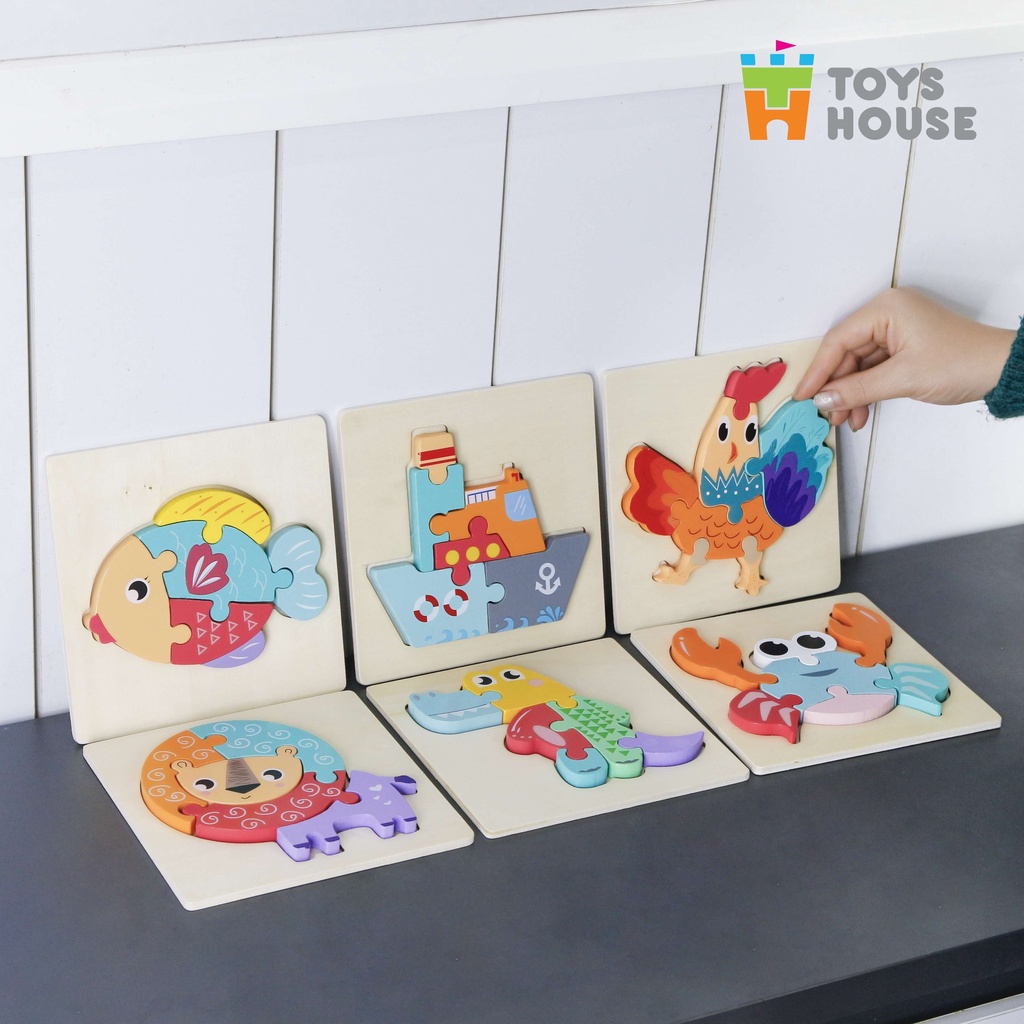 Đồ chơi ghép hình gỗ 3D thông minh Toyshouse