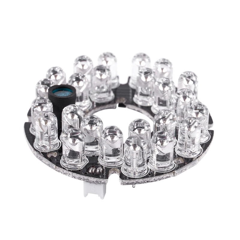 Bảng Đèn Hồng Ngoại Camera CCTV 10Mil 90 Độ 5mm 24 LED Hồng Ngoại