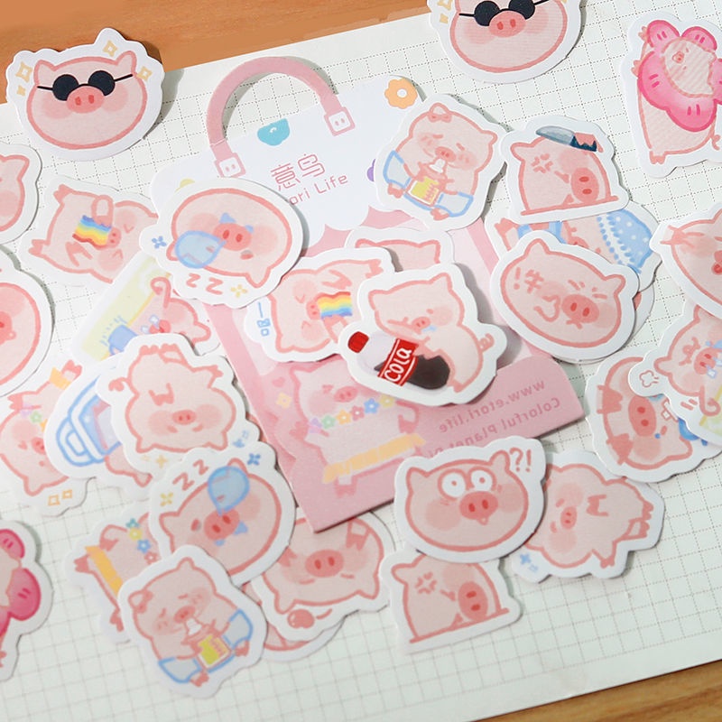 Bộ Sticker Dán Trang Trí Hộp Quà Hình Hành Tinh Hoạt Hình Nhiều Màu