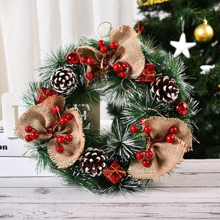 Vòng nguyệt quế 30cm trang trí giáng sinh đẹp - vòng nguyệt quế noel giá rẻ