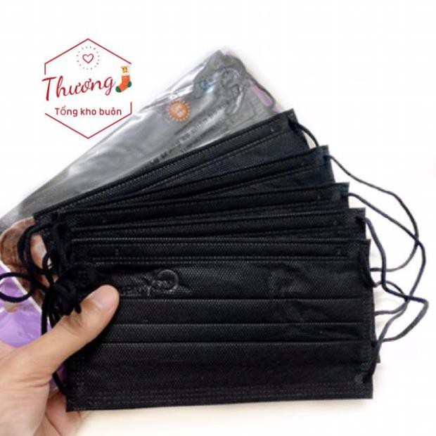 KHẨU TRANG Y TẾ ĐEN 4 lớp (Túi 10 cái) | WebRaoVat - webraovat.net.vn