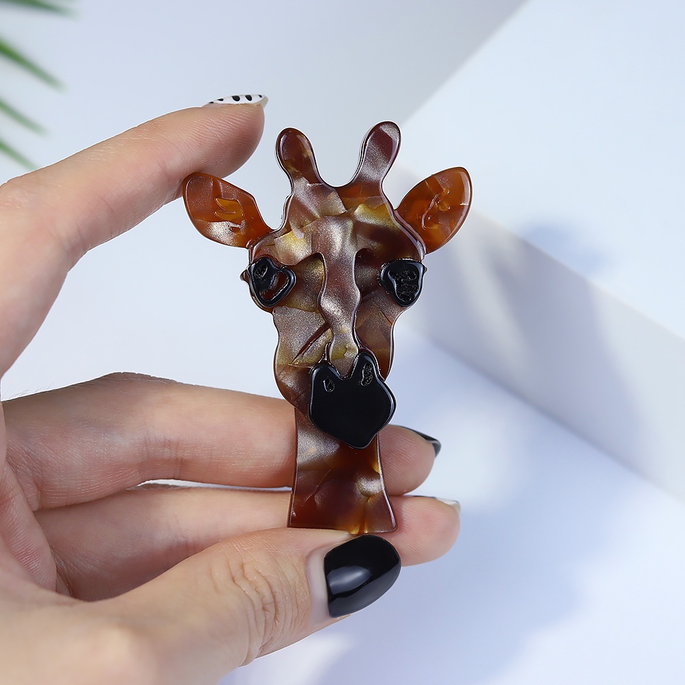 KIDSBOWS Ghim Cài Áo Hình Hươu Cao Cổ Bằng Acrylic Dễ Thương