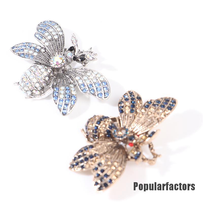 Ghim Cài Áo Hình Con Ong Đính Đá Nhân Tạo Thời Trang