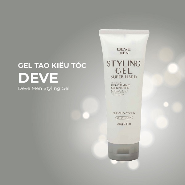 (Date 17/8/2023) Gel Tạo Kiểu Tóc, Sáp Vuốt Tóc Nhật Bản DEVE Men Styling Gel Dành Cho Nam (230g)