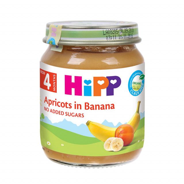 (4M+) Lọ dinh dưỡng HiPP Chuối, Mơ - 125g
