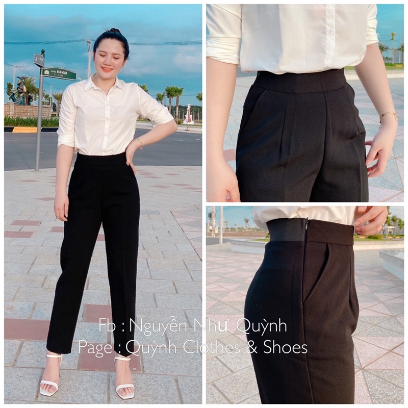 quần tây lưng thun , lưng cao chụp thật 100%