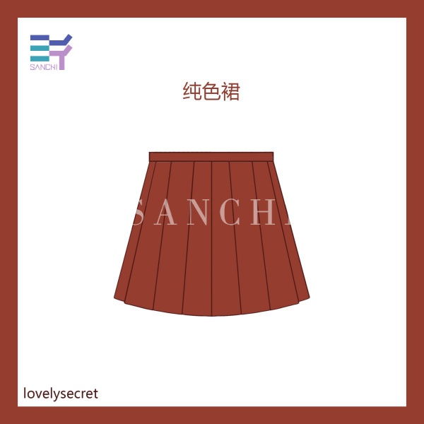 SANCHI Japanese school uniform set includes loose shirt + cute red pleated skirt girl | BigBuy360 - bigbuy360.vn
