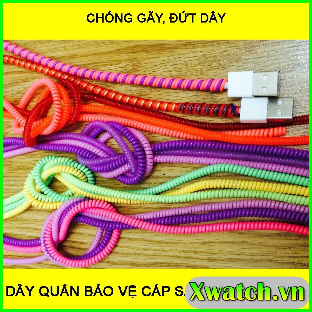 Dây quấn bảo vệ cáp sạc , tai nghe nhiều màu chống đứt gãy vỏ ốp